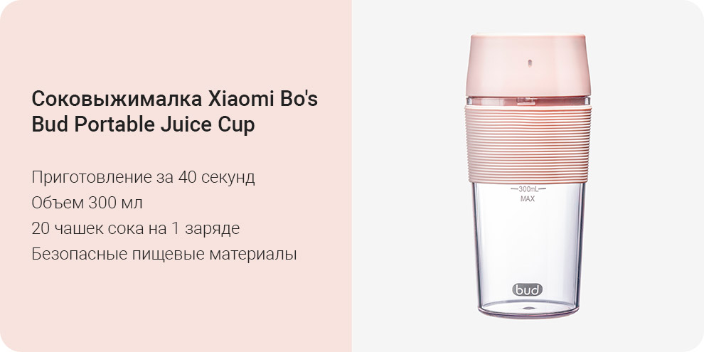 Соковыжималка Xiaomi Bo's Bud Portable Juice Cup