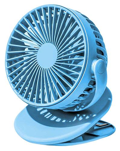 Портативный переносной вентилятор Solove Pixel Music Clip The Fan F3 Blue (Синий) — фото